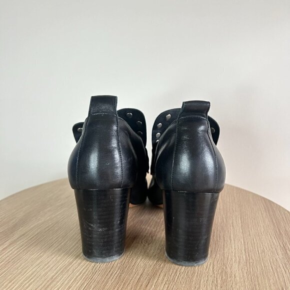 CELINE SOFT LEATHER SLIPPER PUMP 70 STUD DETAIL BLACK LOAFERS SIZE 38.5 - Picture 10 of 11